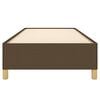 vidaXL Estrutura de cama sem colch&atilde;o 90x190 cm tecido castanho-escuro