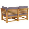 vidaXL 2 pcs conjunto lounge de jardim c/ almofad&otilde;es ac&aacute;cia maci&ccedil;a