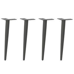 vidaXL P&eacute;s para mesa de centro formato c&ocirc;nico 4 pe&ccedil;as antracite 30-31 cm a&ccedil;o