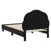 vidaXL Estrutura de Cama Infantil com Cabeceira Preto 80 x 160 cm