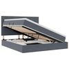 vidaXL Cama com arruma&ccedil;&atilde;o e LED Cinza Escuro 180 x 200 cm Veludo