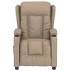 vidaXL Poltrona reclin&aacute;vel el&eacute;trica couro artificial cor cappuccino