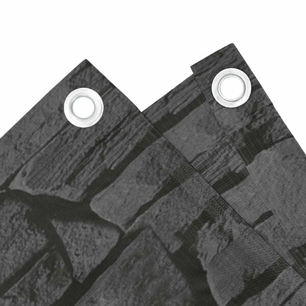 vidaXL Tela de privacidade p/ varanda aspeto pedra 700x90 cm PVC cinza