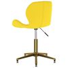 vidaXL Cadeiras de jantar girat&oacute;rias 4 pcs veludo amarelo
