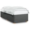 vidaXL Estrutura de cama sem colch&atilde;o 90x190 cm tecido cinzento-escuro