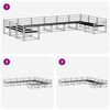 vidaXL Conjunto de Sof&aacute;s para Exterior 10 pcs Natural
