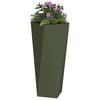 vidaXL Floreira 2 pcs Verde Oliva 30 x 30 x 75 cm A&ccedil;o