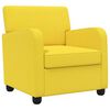 vidaXL poltrona Amarelo Claro Tecido