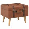 vidaXL Banco de arruma&ccedil;&atilde;o 40 cm couro artificial bronze