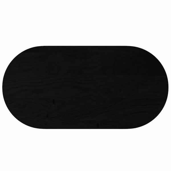 vidaXL Tampo de mesa 120x60x4 cm carvalho maci&ccedil;a oval castanho-escuro