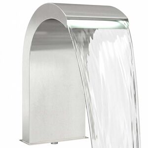 vidaXL Cascata de Piscina com LED A&ccedil;o Inoxid&aacute;vel 304 45 x 30 x 65 cm