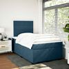 vidaXL Cama boxspring com colch&atilde;o 120x190 cm veludo azul