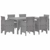 vidaXL Conjunto de Jantar para Jardim 7 unid. Cinzento-claro