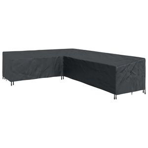 vidaXL Capa para M&oacute;veis 355 x 275 x 80 cm Tecido Oxford 210D Forma L