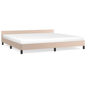 vidaXL Estrutura cama c/ cabeceira sem colch&atilde;o 200x200 cm cappuccino