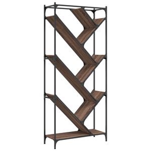 vidaXL Estante 79x30x180 cm deriv. de madeira/metal carvalho castanho