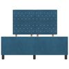 vidaXL Cama Box com cabeceira Azul Escuro 160 x 200 cm Veludo