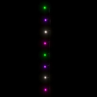 vidaXL Cordão de luzes com 600 luzes LED 60 m PVC pastel multicolorido