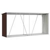 vidaXL Abrigo jardim p/ arrumação de troncos aço 330x84x152cm castanho