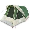 vidaXL Tenda de campismo cabana para 4 pessoas imperme&aacute;vel verde