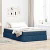 vidaXL Cama com arruma&ccedil;&atilde;o e colch&atilde;o Azul 120 x 200 cm Poli&eacute;ster