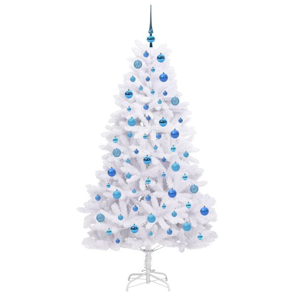 vidaXL &Aacute;rvore de Natal Articulada Artificial Branco 180 cm PVC e A&ccedil;o