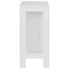 vidaXL Mesa de bar com prateleira branco 110x50x103 cm