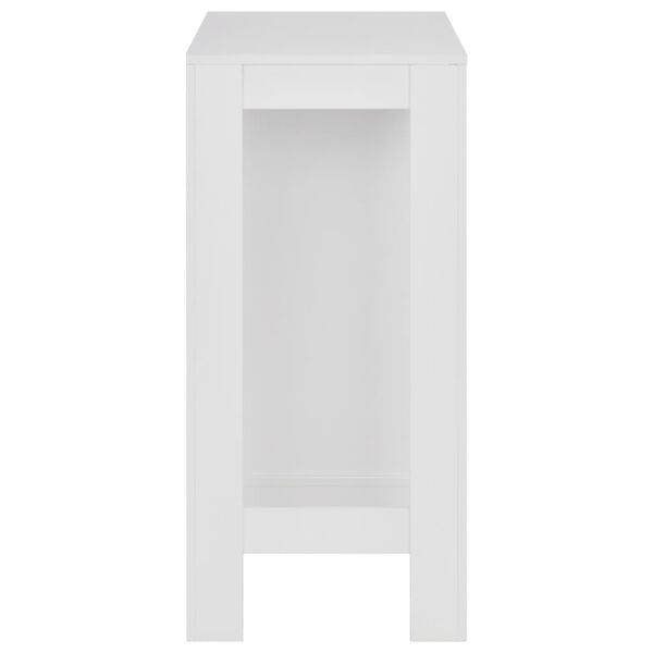 vidaXL Mesa de bar com prateleira branco 110x50x103 cm