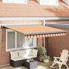 vidaXL Toldo Retrátil Amarelo e Laranja 350 x 250 cm Tecido e Metal