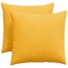 vidaXL Travesseiros de Sof&aacute; 2 pcs Amarelo Claro 50 x 50 cm