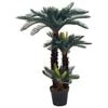 vidaXL Palmeira cica artificial com vaso 125 cm verde