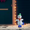 vidaXL Boneco de neve acrílico c/ luzes LED interior e exterior 30 cm