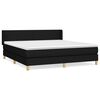 vidaXL Cama com molas/colch&atilde;o 180x200 cm tecido preto
