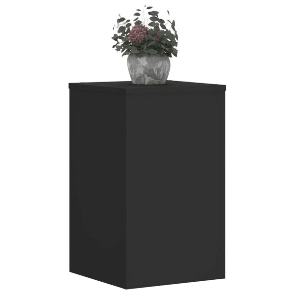 vidaXL Suportes p/ plantas 2 pcs 30x30x50 cm derivados madeira preto