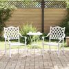 vidaXL Cadeira de Jardim 2 pcs Branco 56 x 55 x 92.5cm Alum&iacute;nio