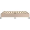 vidaXL Estrutura de cama 140x190 cm couro artificial cappuccino