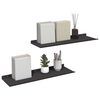 vidaXL Prateleira Flutuante 2 pcs Preto 60 x 18 x 2,5 cm A&ccedil;o