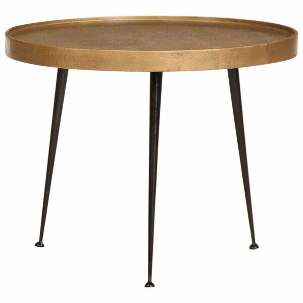 vidaXL Mesas de centro 3 pcs derivados de madeira dourado