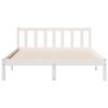 vidaXL Cama extra longa sem colchão 140x220 cm pinho maciço branco