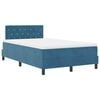 vidaXL Cama Box Spring LED Azul Escuro 120 x 190 cm Veludo