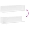 vidaXL Estantes de parede 2pcs 75x16,5x16,5cm derivados madeira branco