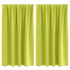 vidaXL Cortinas Blackout com Argolas 2 pcs Verde 140 x 140 cm