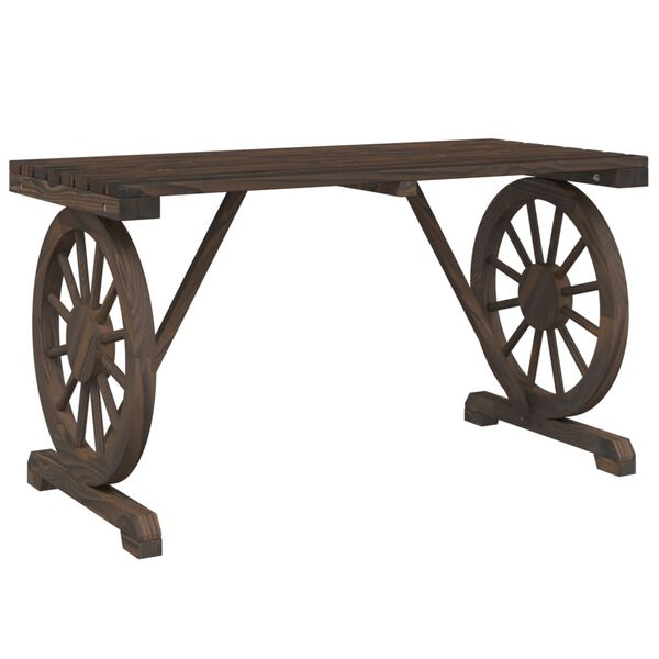 vidaXL Mesa de jardim 115x55x65 cm madeira de abeto maciça