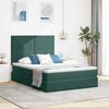 vidaXL Cama com arruma&ccedil;&atilde;o e LED Verde Escuro 140 x 200 cm Veludo