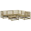 vidaXL 6 pcs conjunto de sof&aacute;s de jardim madeira de pinho impregnada
