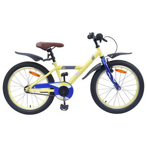 vidaXL Bicicleta Infantil 18 Polegadas para 5-7 anos Amarelo