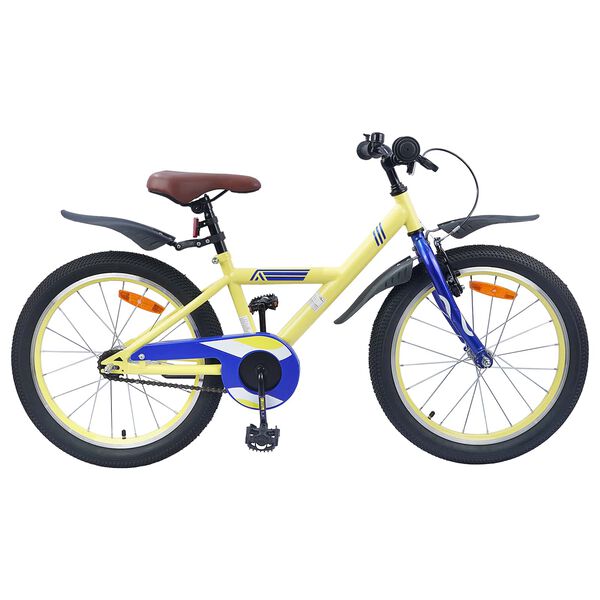 vidaXL Bicicleta Infantil 18 Polegadas para 5-7 anos Amarelo