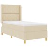 vidaXL Cama Box Spring com colch&atilde;o Creme 90 x 190 cm tecido
