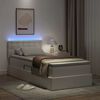 vidaXL Cama com arruma&ccedil;&atilde;o e LED com colch&atilde;o Branco Puro 90 x 200 cm