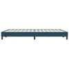 vidaXL Cama com molas sem colch&atilde;o 140x220 cm veludo azul-escuro